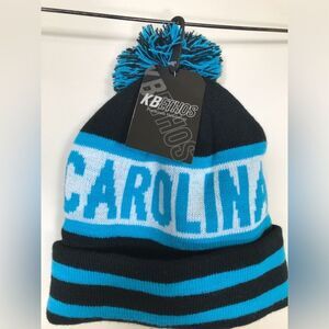 Kbethos Carolina White Blue Beanie with puff